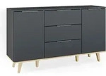 Kommode Vicco Nautica Anthrazit 138 x 82 cm, Model 36741 - Dunkelgrau
