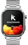 Knauermann PRO 4 (2026) Smartwatch mit Anruf & SOS Funktion - Silber