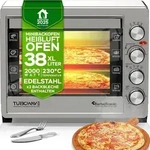 TurboTronic Minibackofen &ndash; EVS38 &ndash; 38 l, 2000 W, Umluft, Drehspie&szlig;,...