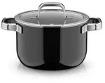 WMF Fusiontec Mineral Pro Kochtopf mit Deckel, 20 cm, Black 05.2002.5290, Rund,