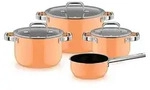 WMF Fusiontec Mineral Pro, Topf-Set, 4-teilig, Papaya Orange 3201114057 4000530759467