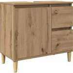 vidaXL Waschbeckenunterschrank Artisan-Eiche 65x33x60 cm Holzwerkstoff - Braun