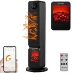Echos Heizl&uuml;fter mit Kaminillusion und Wifi Heizl&uuml;fter mit Flammeneffekt