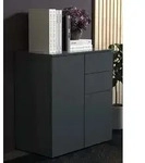 VCM Holz Kommode | Sideboard mit 2 Dreht&uuml;ren und zwei Schubladen | Ma&szlig;e H. 77 x B.