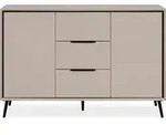 Kommode Sideboard Arona mit Schubk&auml;sten | sand / schwarz - Beige