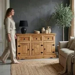 Sideboard SALSA Kommode Mexiko Stil Highboard Anrichte Kiefer massiv gebeizt,