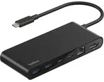 Belkin CONNECT USB-C 8-in-1 Hub Dual USB-C Ports schw.INC024hqBK - Schwarz