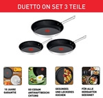 Tefal Duetto On Pfannen-Set, 3-tlg. 20/24/28 cm, Go Ceram keramische