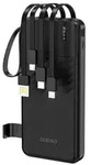 Powerbank Dudao K11 10000Mah mit eingebauten Kabeln - Schwarz - Schwarz