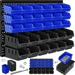 Masko&reg; Stapelboxen Wandregal 32tlg Box Sichtlagerk&auml;sten Sch&uuml;ttenregal Steckregal