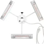 VASNER Umbrella X30 Schirm Heizstrahler 3000 Watt Fernbedienung IP65 Silber bis 80 mm