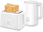 HOMCOM Wasserkocher Toaster Set 1,5L Wasserkocher 2 Toastscheiben 2200W
