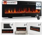 KAMINIO Elektrokamin MARLON - Elektrischer 3-in-1 Kamin mit Heizung,