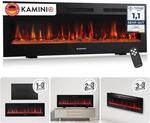 KAMINIO Elektrokamin MARLON - Elektrischer 3-in-1 Kamin mit Heizung,