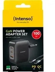 Intenso Ladeger&auml;t Power Adapter W100ACC GaN + C520C Kabel 2x USB-C 1x USB-A f&uuml;r 3