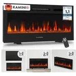 KAMINIO Elektrokamin MARLON - Elektrischer 3-in-1 Kamin mit Heizung,