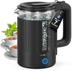 Clatronic&reg; Wasserkocher Glas | 1,7L | Einhandbedienung | w&auml;rmeisoliertes Geh&auml;use 