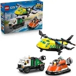 LEGO City Kombinationsset mit Flugzeug, Wartungsfahrzeug und Luftkissenboot -