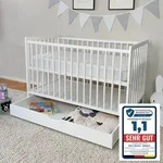 Kids Collective Babybett Kinderbett 60x120 cm Gitterbett Baby Bett Komplett-Set