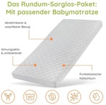 Kids Collective Babybett Kinderbett Gitterbett 60x120 und 70x140 cm mit Matratze