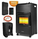 BRAST Gasheizer Keramik Vulkan 4200W | 3 Heizstufen | inkl. Schutzh&uuml;lle