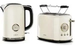 Klarstein Victoria Toaster Wasserkocher Set, Retro Design, 2 Scheiben Toaster...