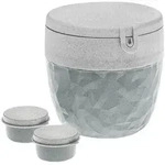 Lunchboxen BENTOBOX L f&uuml;r Salate und Dressings, 3-teilig, KOZIOL - Grau