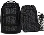 satch Pack Schulrucksack Set 4-tlg. Blurry Faces - Schwarz