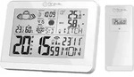 Moderne Design Funk-Wetterstation mit Aussensensor bennenbar Mondphase...