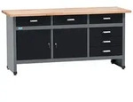 K&uuml;pper Werkbank 12179, 170x84x60 cm, 6 Schubladen, 2 T&uuml;ren, 300 kg Traglast,...