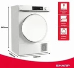 SHARP KD-NHA7S6PWE-DE W&auml;rmepumpentrockner 7 kg, Energieeffizienzklasse E,