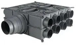 Wolf Luftverteiler DN 125 - 180 24 Stutzen DN75 mit 12 Verschlusskappen