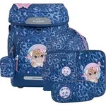 Beckmann Plus Air - 6-tlg. Schulranzenset - Cheeta - Blau