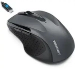 mit Jiggler, Wiederaufladbare Maus Kabellos(DREI Modi: BT 5.0/3.0 + 2.4G), 4800 DPI,