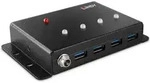 LINDY 4 Port USB 3.0 Metall Hub - Schwarz