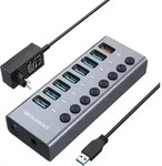 GRAUGEAR USB-HUB 7x USB 3.0 Ports + 1 USB Schnelllader retail