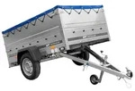 Kfz Anh&auml;nger 750 kg GARDEN TRAILER 201 KIPP mit zus&auml;tzlichen Bordw&auml;nden, St&uuml;tzrad