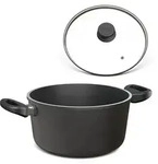 Hoffmann Kochtopf &Oslash; 24 cm Aluguss Antihaft mit Deckel - Schwarz
