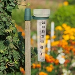 Relaxdays Regenmesser 2er Set, mit Halterung, Niederschlagsmesser Garten, Skala 35