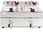 Beeketal Gastronomie Friteuse Fritteuse 230V, Fritteuse BTF/BWF:BTF20B - 9 + 9 L mit