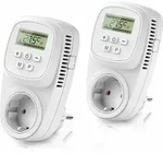 BEARWARE 2x Steckdosen Thermostat digital programmierbar Temperaturregelung 5&deg; -