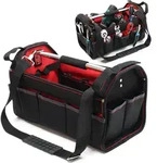 Wiltec Werkzeugtasche Gr&ouml;&szlig;e L 33x18,5x25 cm, Werkzeugbeutel mit verstellbarem