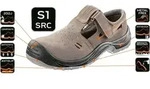 NEO TOOLS Herren Sicherheitssandalen der Klasse S1 SRC, aus Leder 40 EU | Verst&auml;rkte