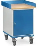 fetra 2445, Sperrholz, Regalwagen, Blau, Grau, 150 kg, 4 Rad/R&auml;der, 12,5 cm