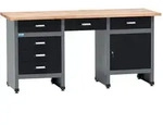 K&uuml;pper Werkbank 12579, 170x84x60 cm, 6 Schubladen, 1 T&uuml;r, 300 kg Traglast, 30...
