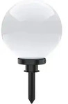 Selltec Kugelleuchte Kugellampe KIRA Gartenlampe, Au&szlig;enleuchte Erdspie&szlig;, opal wei&szlig;