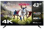 Smart Tech 43QH02V, 43 Zoll (108 cm) 4K UHD-QLED Smart-Fernseher, YouTube,...