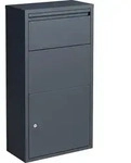 Westmann Pollux Briefkasten mit Paketbox freistehend Stahl in Anthrazit - Grau