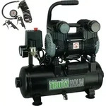 Silent Fl&uuml;sterkompressor tragbar 9L Kompressor leise, &ouml;lfrei, 900 W, 57 dB(A)...