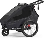 Qeridoo Kidgoo 2 - Kinderfahrradanh&auml;nger f&uuml;r 2 Kinder, Farbe: Phantom Grey